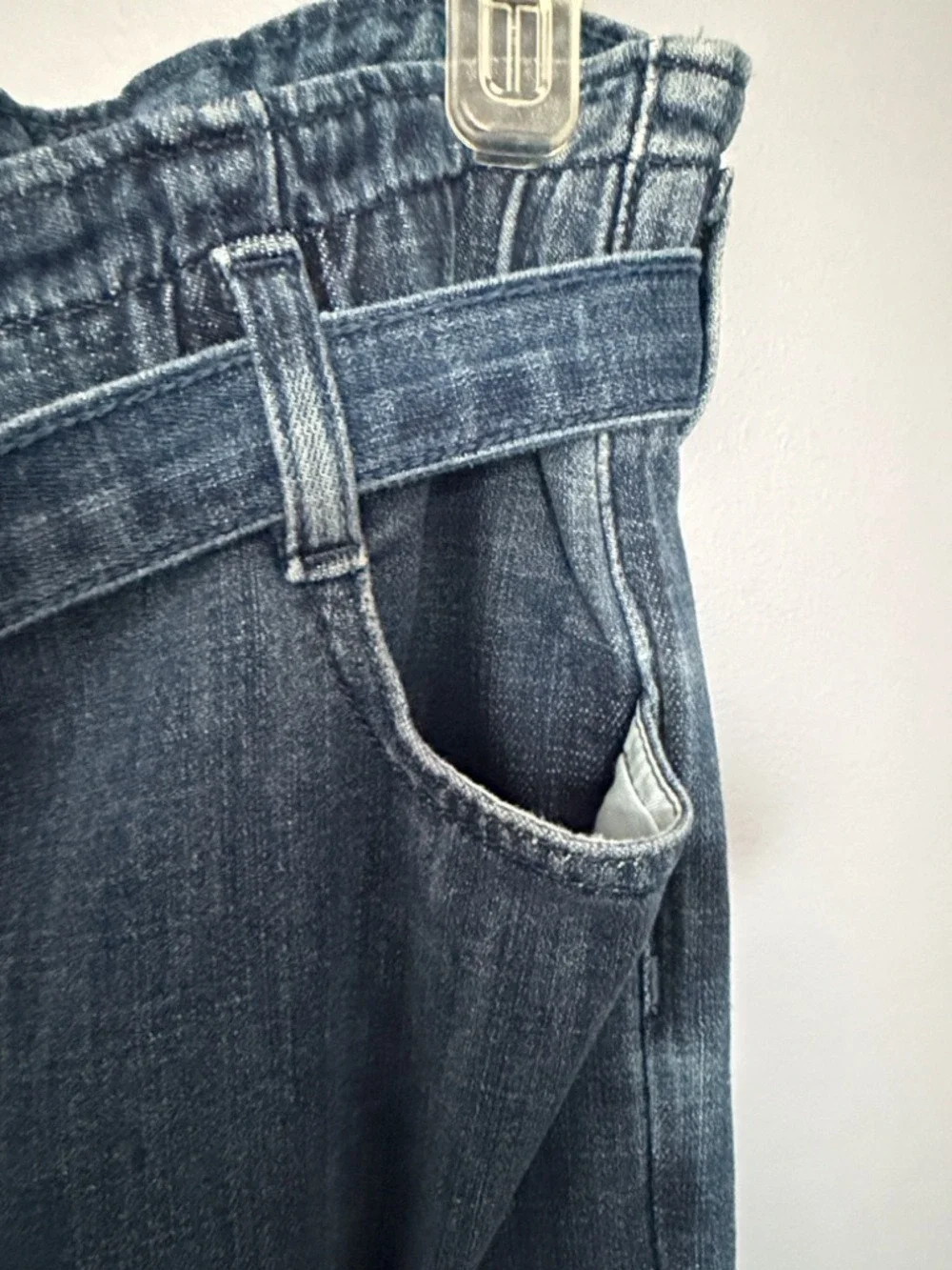 J.Crew High-Rise Paperbag Waist Wide-Leg Jeans Blue Size 30